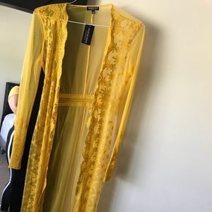 Yellow Lace Cardigan